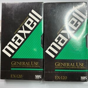 Maxwell VHS Video Cassette EX-120 General Use 2-Pack NWT